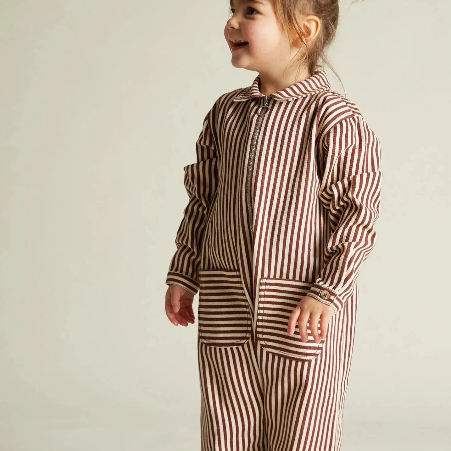 Syd Maroon Stripe Boilersuit Overall